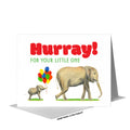 Mother & Baby Elephant, Greeting Card (#8359B)
