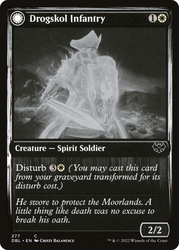 Drogskol Infantry // Drogskol Armaments (DBL-277) - Innistrad: Double Feature: (Double Faced Transform)