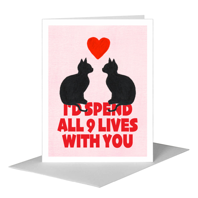 Cat Silhouette, Greeting Card (#8360E)