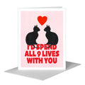 Cat Silhouette, Greeting Card (#8360E)