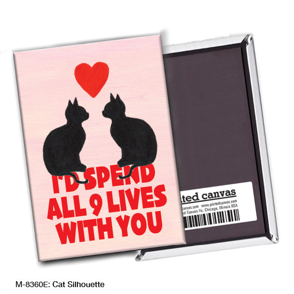 Cat Silhouette, Magnet (M-8360E)