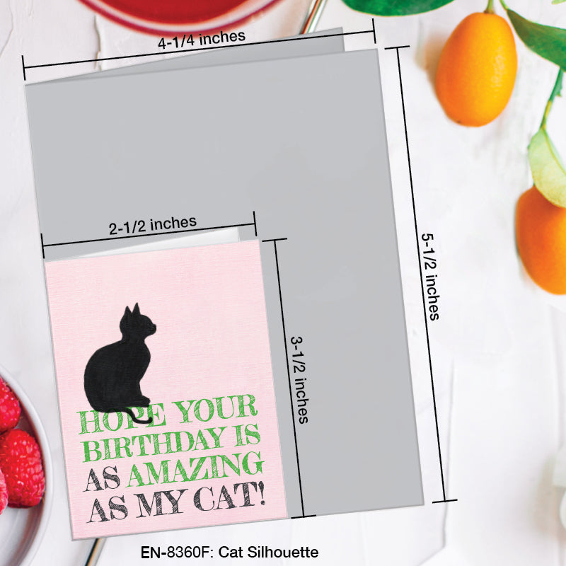 Cat Silhouette, Greeting Card (#8360F)