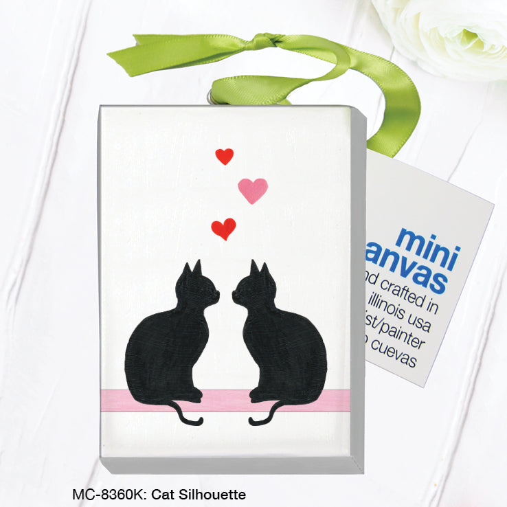 Cat Silhouette, Mini Canvas (MC-8360K)