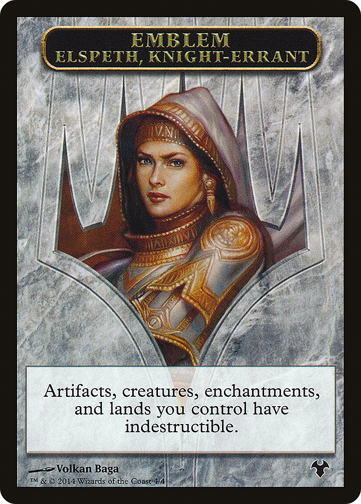 Elspeth, Knight-Errant Emblem (MD1-004) - Modern Event Deck 2014 Tokens