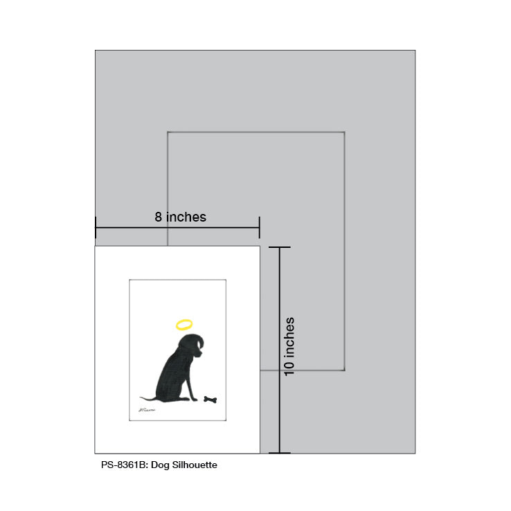 Dog Silhouette, Print (#8361B)