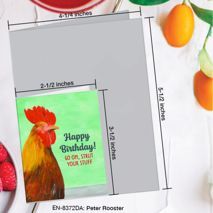 Peter Rooster, Greeting Card (#8372DA)