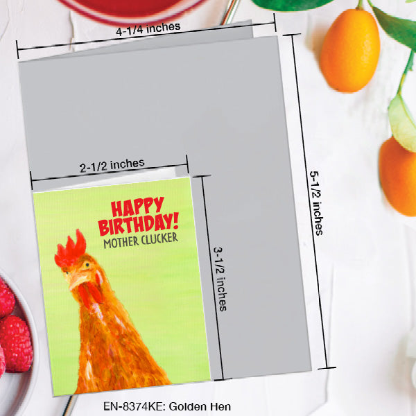 Golden Hen, Greeting Card (#8374KE)