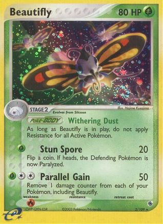Beautifly 002/109 - Ruby and Sapphire Holofoil