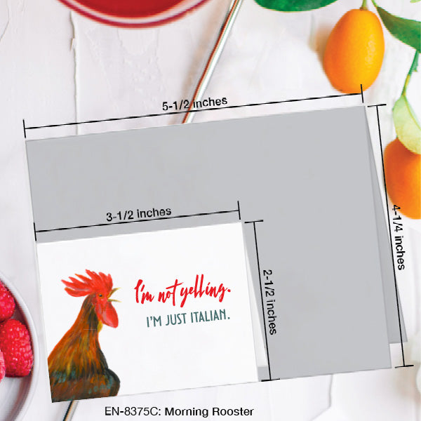 Morning Rooster, Greeting Card (#8375C)