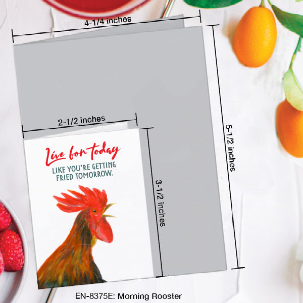 Morning Rooster, Greeting Card (#8375E)