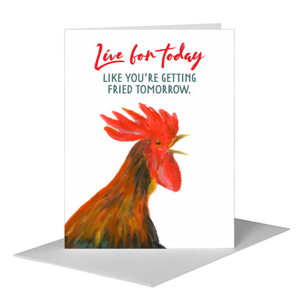 Morning Rooster, Greeting Card (#8375E)