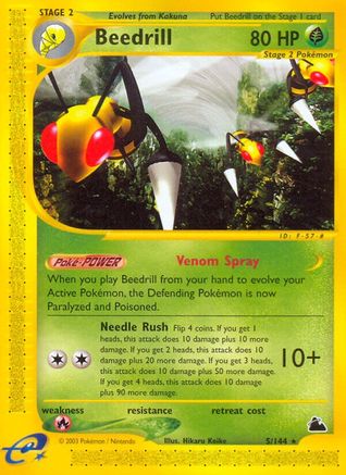 Beedrill 005/144 - Skyridge Reverse Holofoil