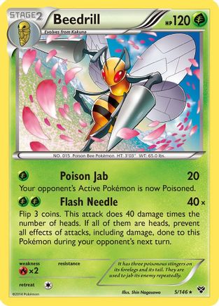 Beedrill 005/146 - XY Base Set Reverse Holofoil