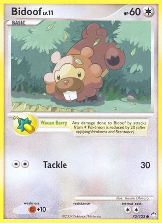 Bidoof 073/123 - Mysterious Treasures Reverse Holofoil