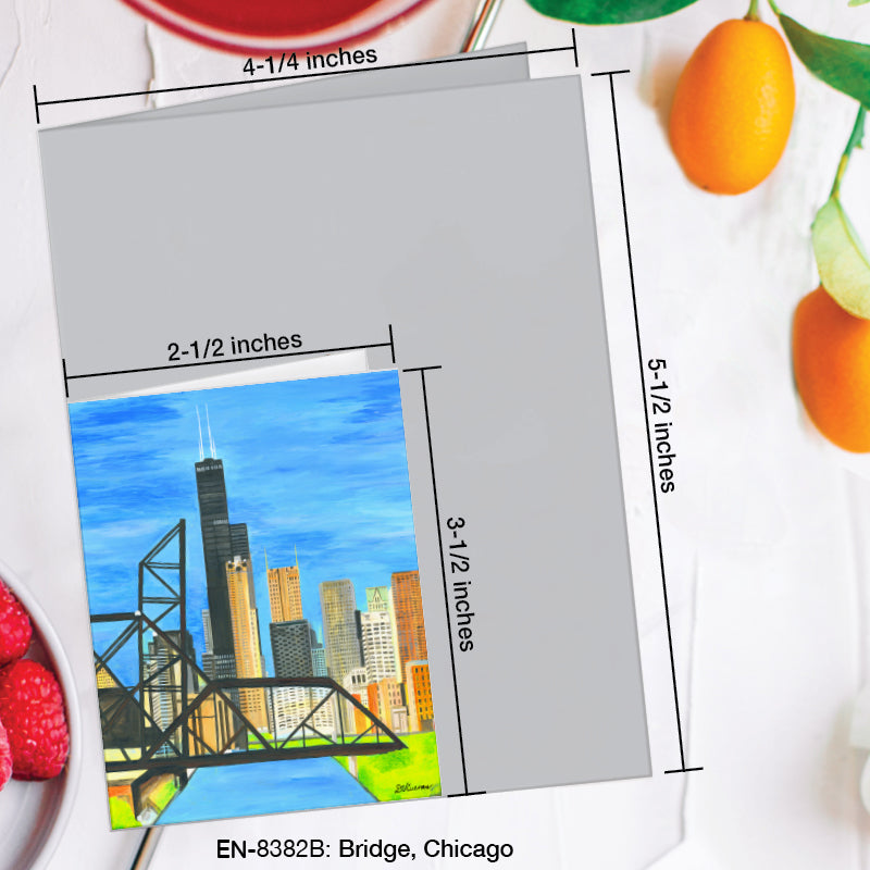 Bridge, Chicago, Greeting Card (#8382B)