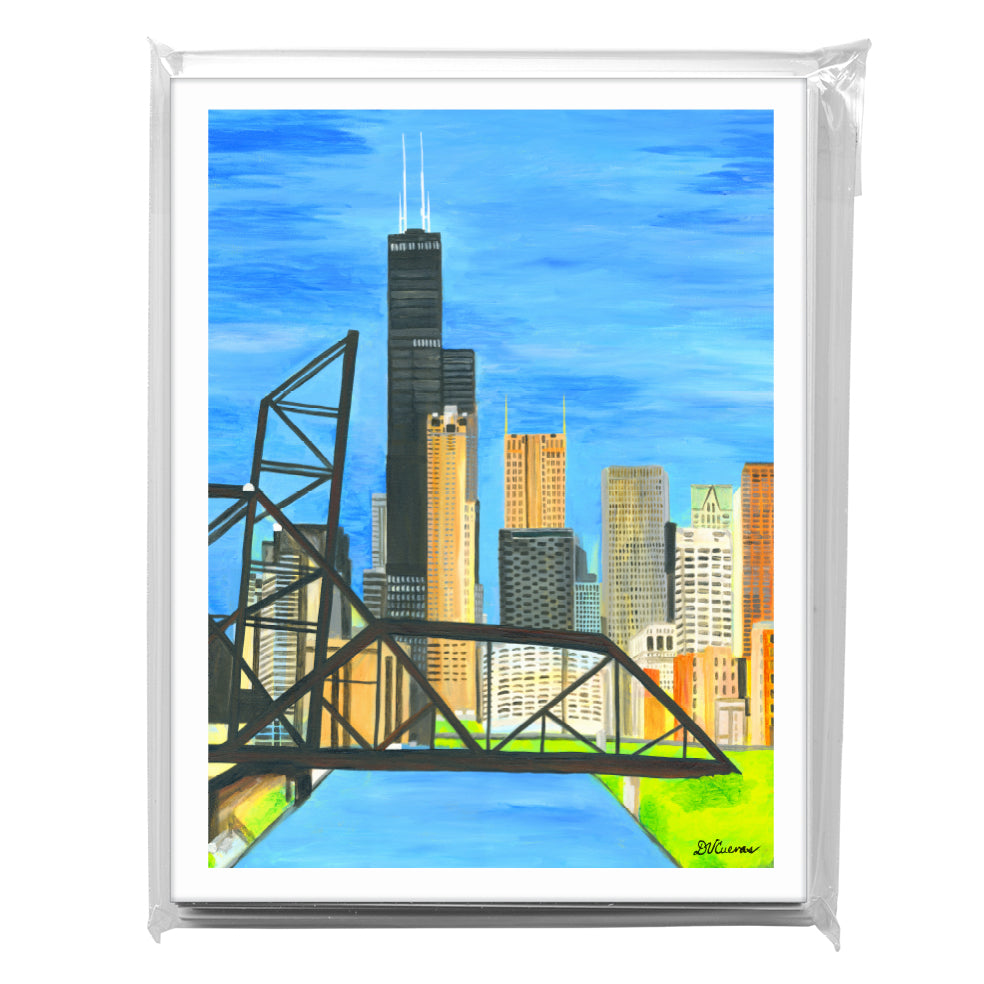 Bridge, Chicago, Greeting Card (#8382B)
