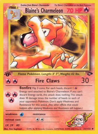 Blaine's Charmeleon 031/132 - Gym Challenge 1st Edition