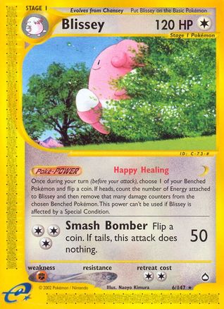 Blissey 006/147 - Aquapolis Reverse Holofoil