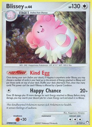 Blissey 005/123 - Mysterious Treasures Holofoil