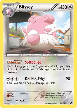 Blissey 082/108 - Dark Explorers Reverse Holofoil