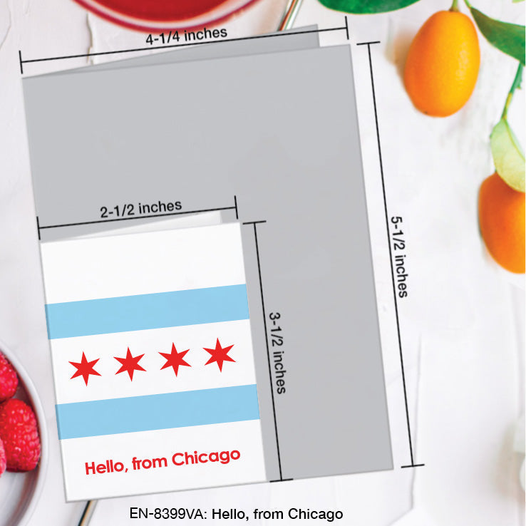 Hello, from Chicago, Greeting Card (#8399VA)