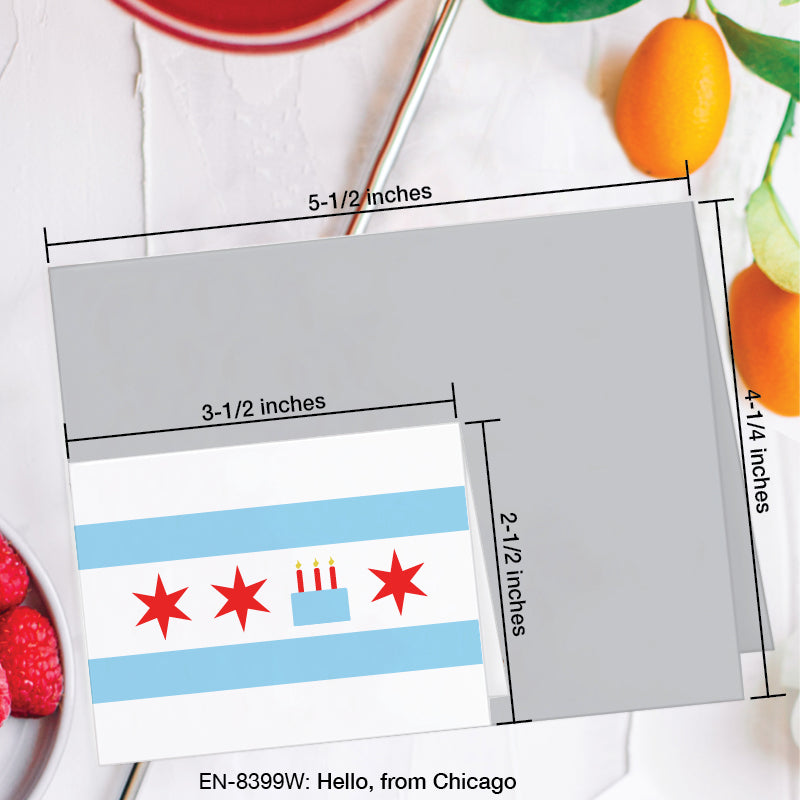 Hello, from Chicago, Greeting Card (#8399W)