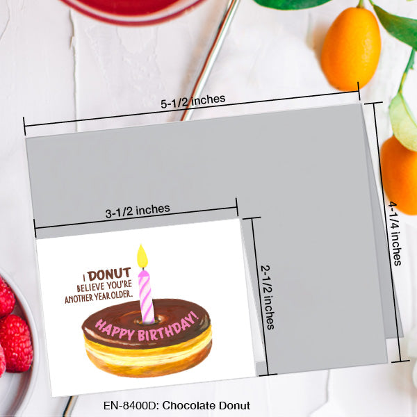 Chocolate Donut, Greeting Card (#8400D)