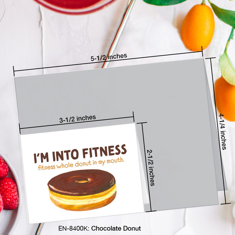 Chocolate Donut, Greeting Card (#8400K)