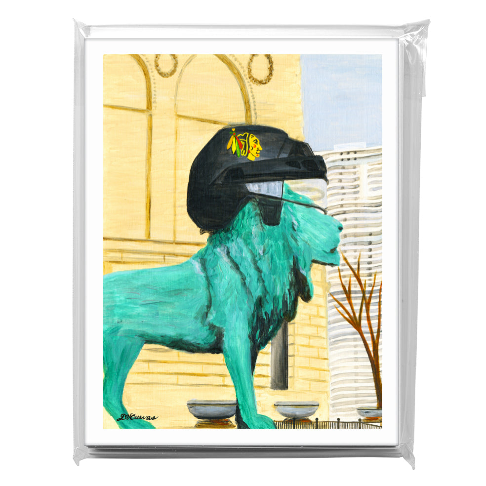 Blackhawks Lion, Chicago, Greeting Card (#8401A)