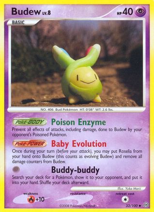 Budew 033/100 - Stormfront Reverse Holofoil