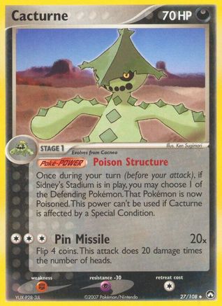 Cacturne 027 - Power Keepers - Reverse Holofoil