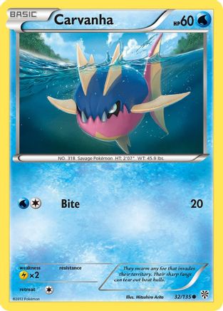 Carvanha 032/135 - Plasma Storm Reverse Holofoil