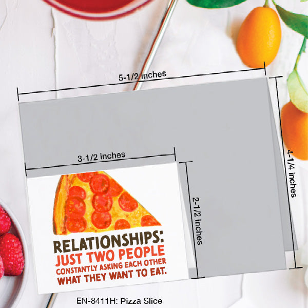 Pizza Slice, Greeting Card (#8411H)
