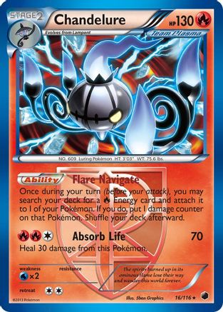 Chandelure (Team Plasma) 016/116 - Plasma Freeze Reverse Holofoil