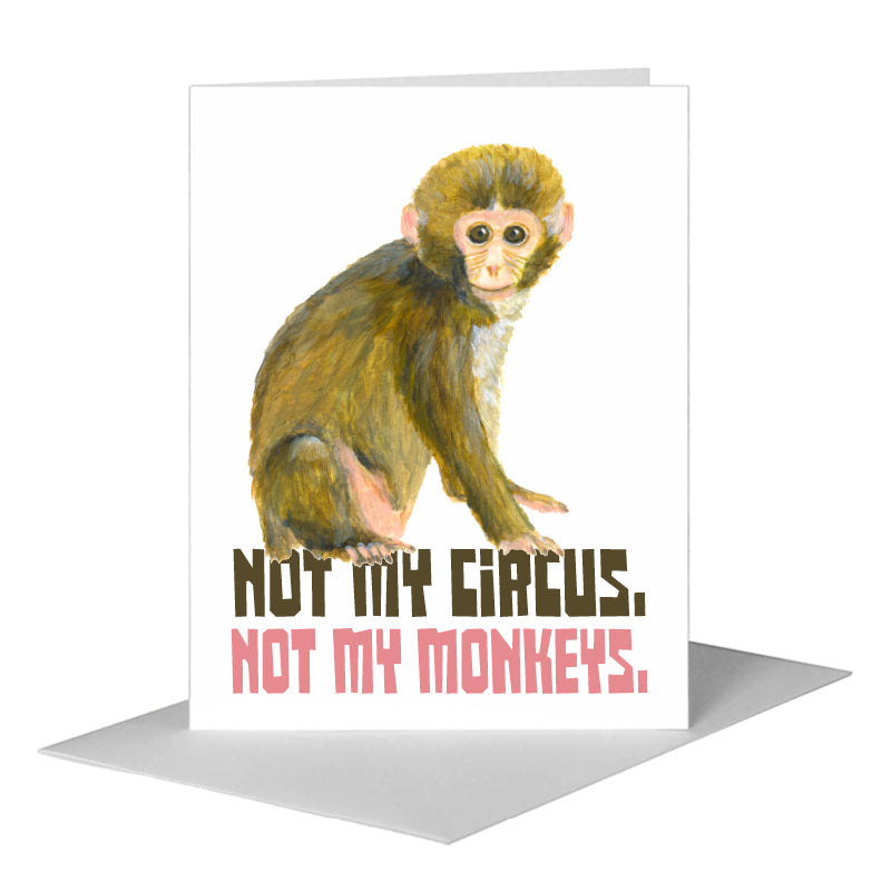 Cuddles Monkey, Greeting Card (#8416F)