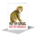 Cuddles Monkey, Greeting Card (#8416F)