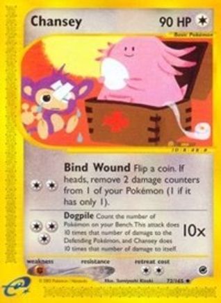 Chansey 072/165 - Expedition Reverse Holofoil