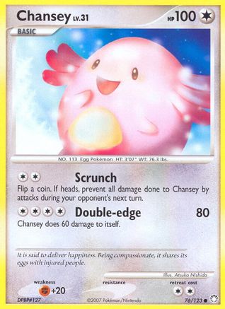 Chansey 076/123 - Mysterious Treasures Reverse Holofoil