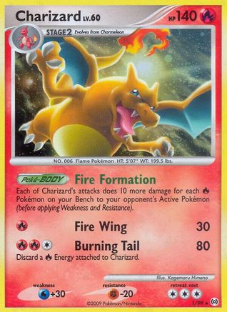 Charizard 001/99 - Arceus Reverse Holofoil