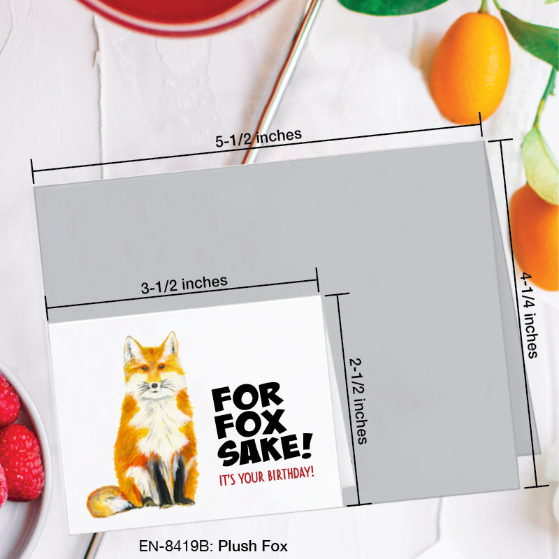 Plush Fox, Greeting Card (#8419B)