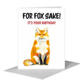 Plush Fox, Greeting Card (#8419BA)