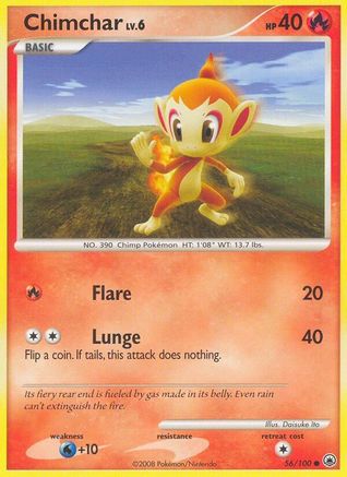 Chimchar 056/100 - Majestic Dawn Reverse Holofoil