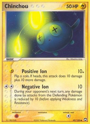 Chinchou 049/108 - Power Keepers Reverse Holofoil