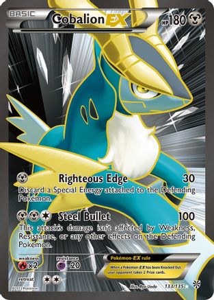 Cobalion EX (Full Art) 133/135 - Plasma Storm Holofoil