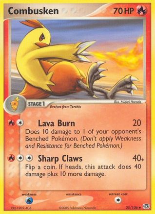 Combusken 025 - Emerald - Reverse Holofoil