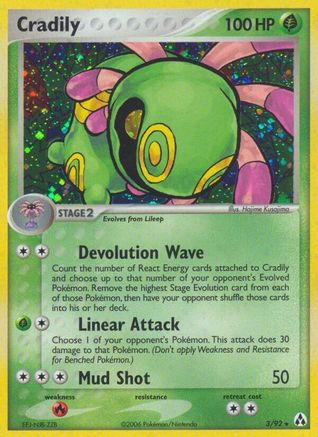 Cradily 003/92 - Legend Maker Reverse Holofoil