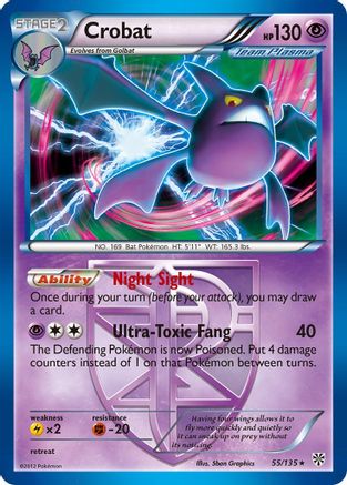 Crobat (Team Plasma) 055/135 - Plasma Storm Reverse Holofoil