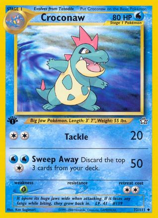 Croconaw 032/111 - Neo Genesis 1st Edition