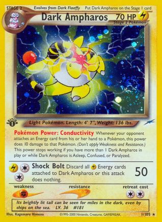 Dark Ampharos 001/105 - Neo Destiny