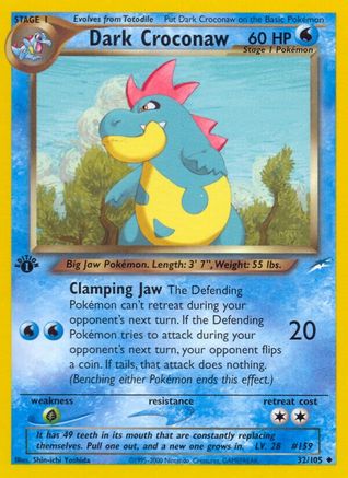 Dark Croconaw 032/105 - Neo Destiny 1st Edition